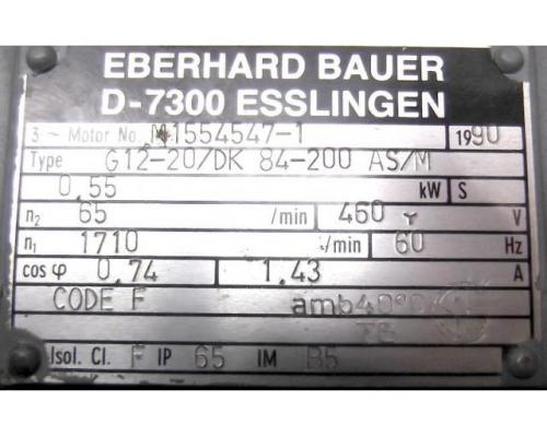 Getriebemotor 0,55 kW 65 U/min von BAUER – G12-20/DK84-200AS/M - Bild 4