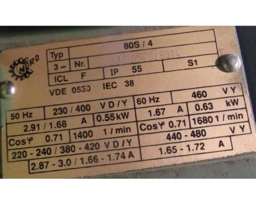 Getriebemotor 0,55 kW 76 U/min von Nord – 80S/4 - Bild 5