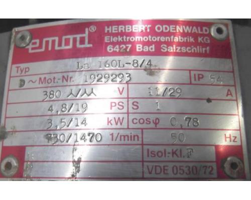 Elektromotor 3,5/14 kW 730/1470 U/min von Emod – La160M-6/4 - Bild 5