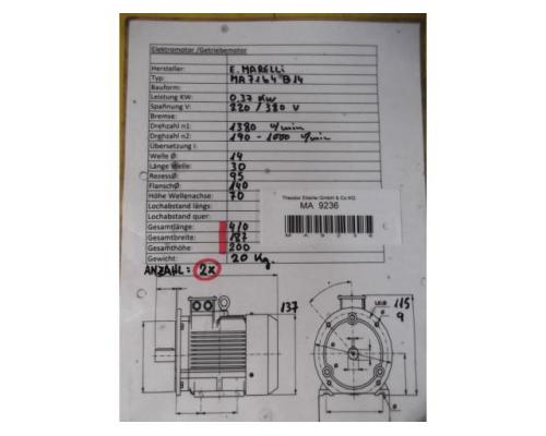 regelbarer Getriebemotor 0,37 kW 190-1000 U/min von MOTOVARIO – TKF/5 - Bild 6