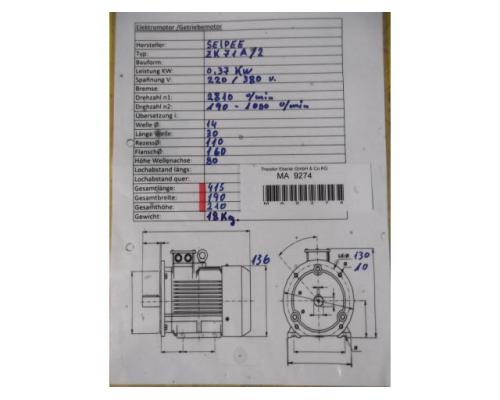 regelbarer Getriebemotor 0,37 kW 190-1000 U/min von MOTOVARIO – TKF/5 - Bild 12