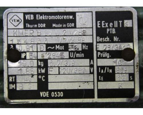 Elektromotor 1,85 kW 2845 U/min von VEM – KMERB90L2/288 - Bild 4