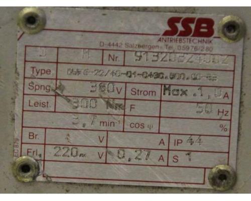 Getriebemotor 300 Nm 3,7 U/min von SSB – DWF6-22/40-01-0430.800.06-85 - Bild 4