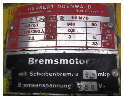 Elektromotor 2,2 kW 940 U/min von Odenwald – B112M/6 - Bild 4