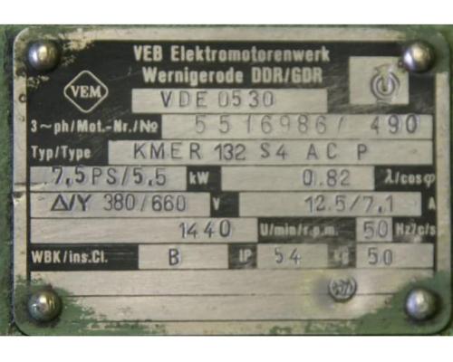 Elektromotor 5,5 kW 1440 U/min von VEM – KMER132S4ACP - Bild 4