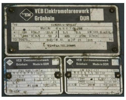 Elektromotor 1,1-5,5 kW 420-2100 U/min von VEM – CLS256/4-5FK44T - Bild 9