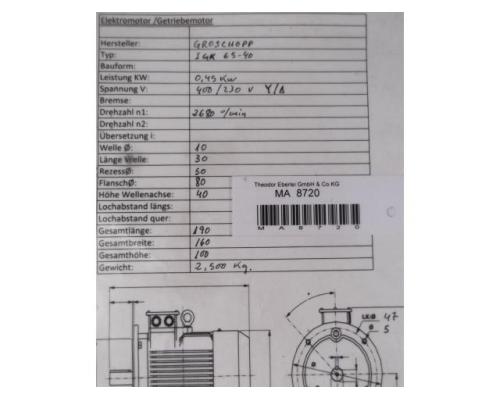 Getriebemotor 0,45 kW von Groschopp – WK1700401 - Bild 10