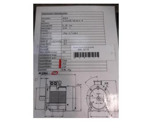 Getriebemotor 0,18 kW 162,5 U/min von Greiffenberger – S13618/4D63C-4 - Bild 6