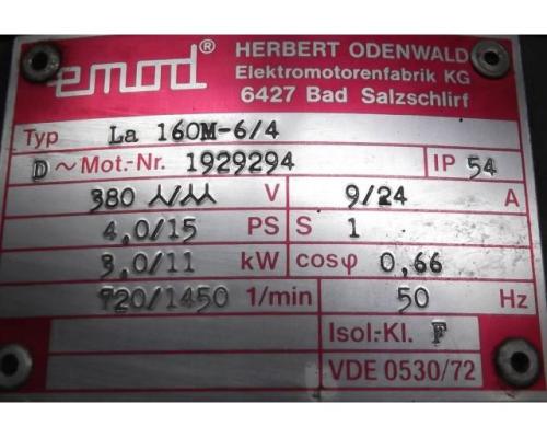 Elektromotor 3/11 kW 720/1450 U/min von Emod – La160M-6/4 - Bild 4