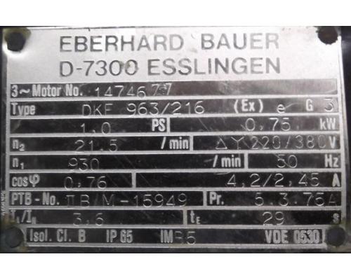 Getriebemotor 0,75 kW 21,5 U/min von Bauer – DKF963/216 - Bild 4