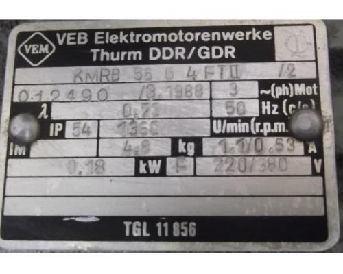 Elektromotor 0,18 kW 1360 U/min von VEM – KMRB56G4FT - Bild 4