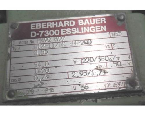 Getriebemotor 0,55 kW 54 U/min von BAUER – G12-11/DK84-200 - Bild 4