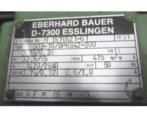 Getriebemotor 0,18/0,36 kW 32,5/65 U/min von Bauer – G02-10/DPK842-200 - Bild 4