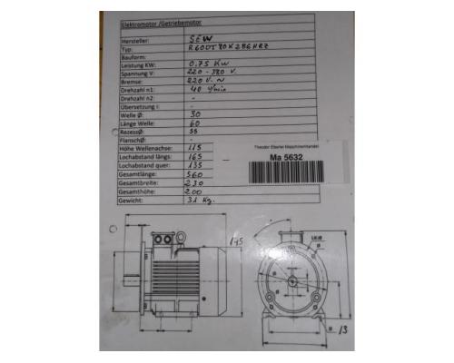 Getriebemotor 0,75 kW 40 U/min von SEW Eurodrive – R60DT80K2BGHRZ - Bild 5