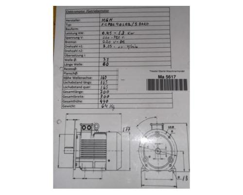 Getriebemotor 0,45/1,3 kW 3,25/15 U/min von MGM – FCPDA90LB2/8BARD - Bild 5