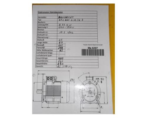 Getriebemotor 0,25 kW 19,5 U/min von Bauknecht – ZF1GRF0,25/6-7 - Bild 5