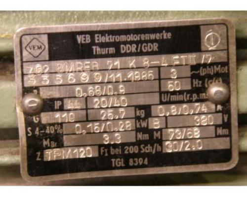 Getriebemotor 0,15/0,28 kW 20/40 U/min von VEM – ZG28MREB 71 K 8 - Bild 5