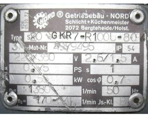 Elektromotor 0,55 kW 1380 U/min von Nord – SK20 GKR7-R100U-80S4 - Bild 4