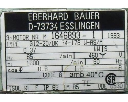 Getriebemotor 0,37 kW 70 U/min von BAUER – G12-20/DK 74-178 W-AS/M - Bild 3