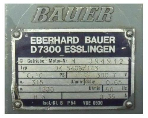 Getriebemotor 0,073 kW 315 U/min von Bauer – DK 5406/143 - Bild 5