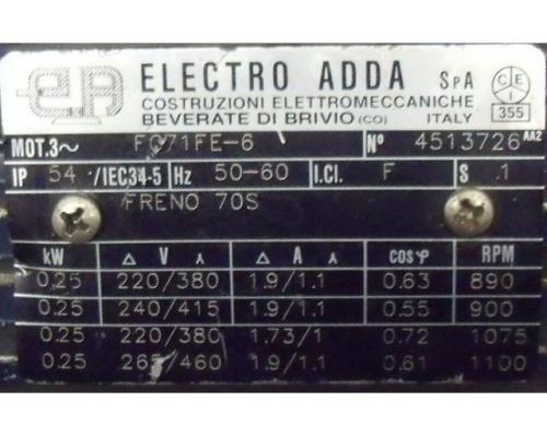 Elektromotor 0,25 kW 890 U/min von Electro Adda – FC71FE-6 - Bild 3