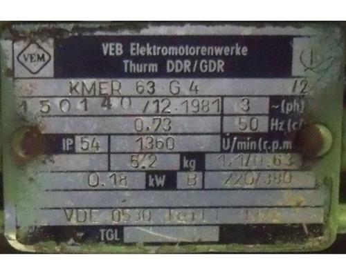 Elektromotor 0,18 kW 1360 U/min von VEB – KMER63G4 - Bild 3
