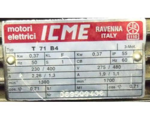 Getriebemotor 0,37 kW 98 U/min von ICME – T71B4 - Bild 4