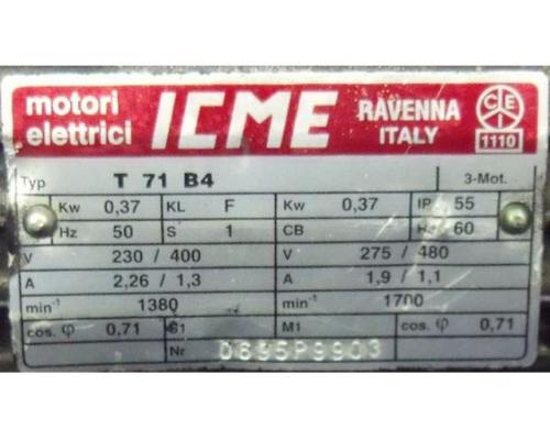Getriebemotor 0,37 kW 98 U/min von ICME – T71B4 - Bild 6