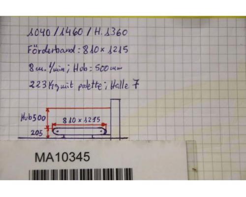 Förderband 8 m/min höhenverstellbar von Interroll – 4081 815 x 1215 mm Hub 500 mm - Bild 13