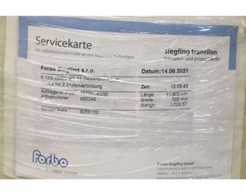 Förderbandgurt Breite 500 mm von Forbo Siegling – E 12/2 EO/E3 MT-TT TRANSPARENT - Bild 5