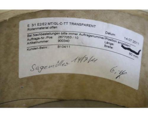 Förderbandgurt Breite 80 mm von Forbo Siegling – E 3/1 E27E2 MT/GL-C-TT Transparent - Bild 4