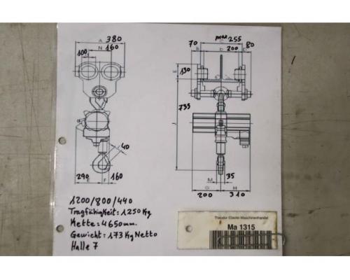 Kettenzug mit Fahrwerk 1250 kg von Konecranes – XN16 2004 B2 - Bild 10