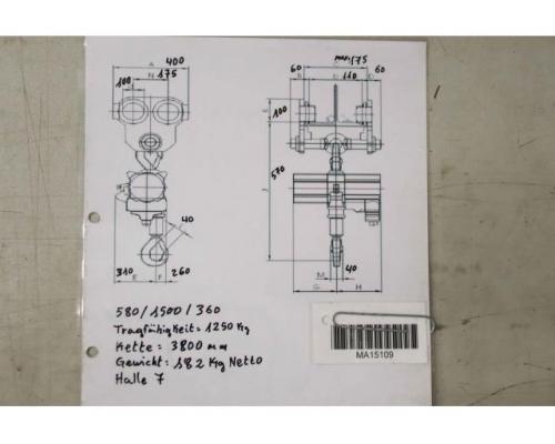 Kettenzug mit Fahrwerk 1250 kg von Stahl – Elektus R12 - Bild 11