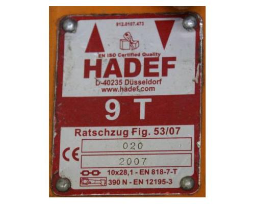 Hebel-Kettenzug 9 to (9000 kg) von Hadef – Ratschzug Fig 53/07 (1,5m) - Bild 3