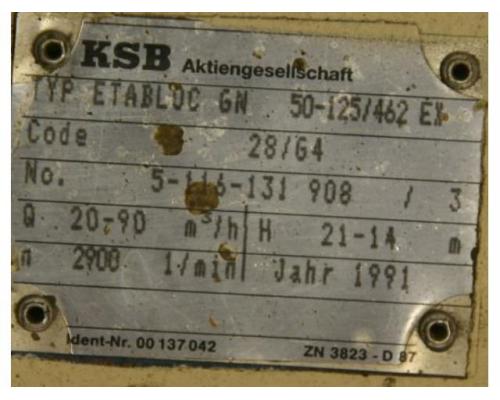 Kreiselpumpe von KSB – ETABLOC-GN50-125/462 EX - Bild 7