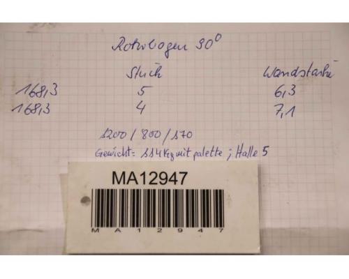 Rohrbogen 90° 9 Stück von unbekannt – P235GH Ø 168,3 mm - Bild 8