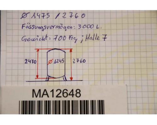 Druckluftbehälter 3000 L von Maschinen- und Behälterbau – ZU 123/43 - Bild 10