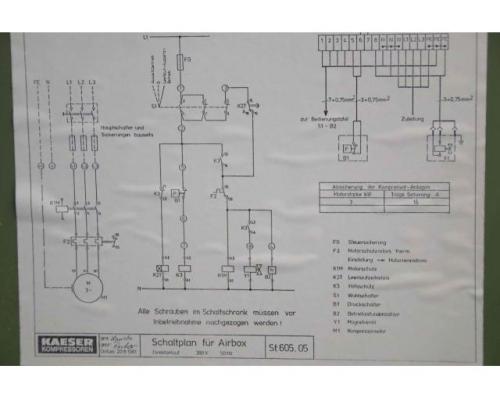 Kolbenkompressor 350 l/min von Kaeser – K 501 AB 501 Behälter 250 Ltr - Bild 9