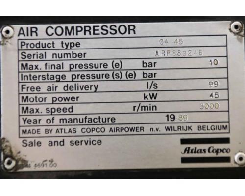 Schraubenkompressor 5,9 m³/min von Atlas Copco – GA 45 - Bild 4