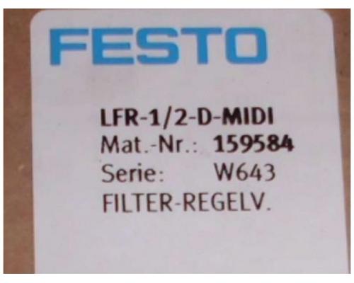 Wartungseinheit Filter Regelventil von Festo – LFR-1/2-D-MIDI - Bild 3