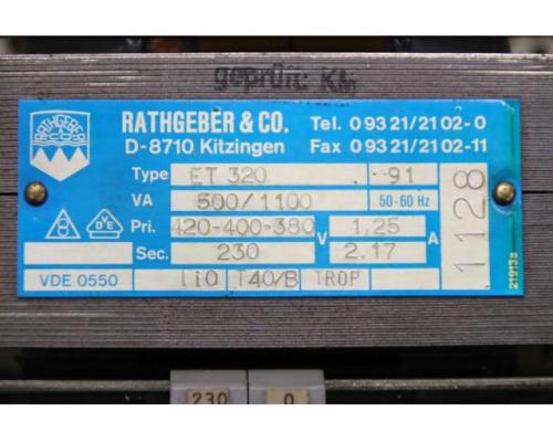 Transformator 500/1100 VA von Rathgeber – ET 320 - Bild 5
