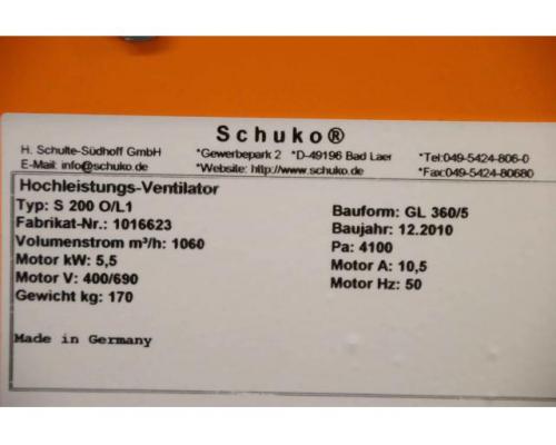 Späneabsauggebläse 5,5 kW von Schuko – S200O/L1 - Bild 4