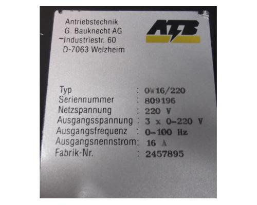 Frequenzumrichter 4 kW von ATB – OW16/220 - Bild 4