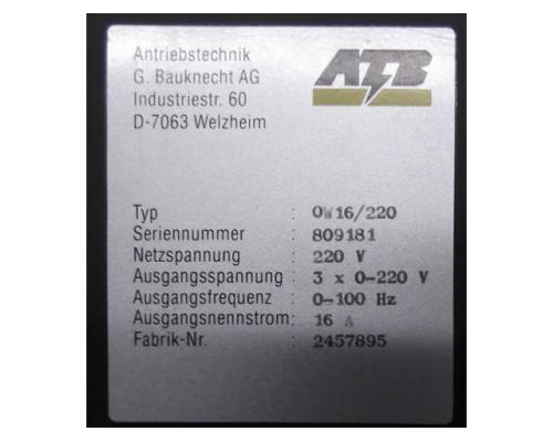 Frequenzumrichter 4 kW von ATB – OW16/220 - Bild 6