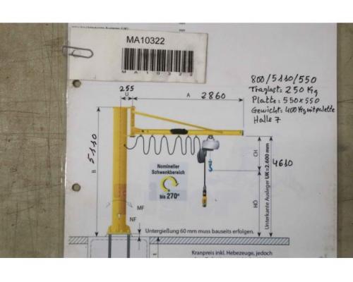 Säulenschwenkkran Ausleger 2,86 m/250 kg von DEMAG – LS Gesamthöhe 5110 mm - Bild 11