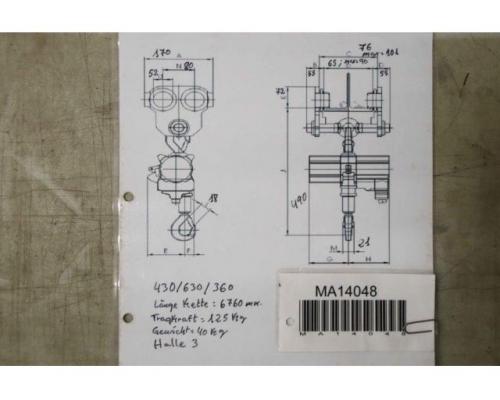 Kettenzug mit Fahrwerk 125 kg von Balkancar – BO 91M - Bild 11