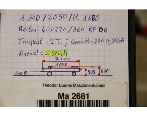 Schwerlast-Transportwagen 2000 kg von unbekannt – 2000/1140/H505 mm - Bild 14