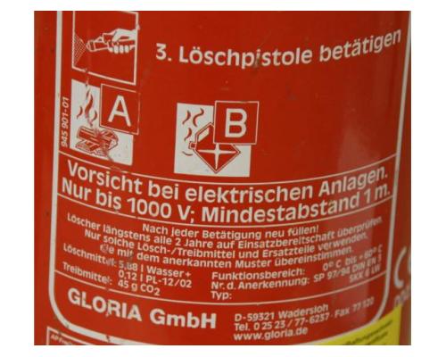 Feuerlöscher Schaum von Gloria – SKK 6 LW - Bild 3