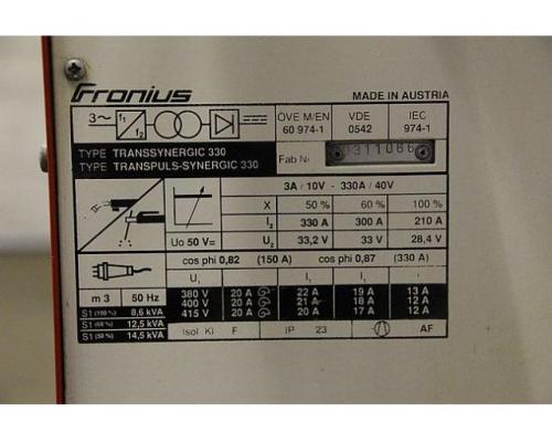 Schutzgasschweißgerät 330 A Puls von Oerlikon Fronius – TransPuls Synergic 330 - Bild 12