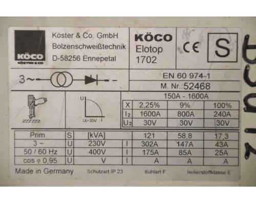 Bolzenschweißgerät von Köco – Elotop 1702 - Bild 4